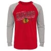 Outerstuff Over Time Long Sleeve Raglan Tee Shirt - Chicago Blackhawks - Youth