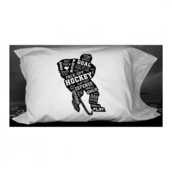 Painted Pastimes "Hockey Player" Pillow Case - Standard