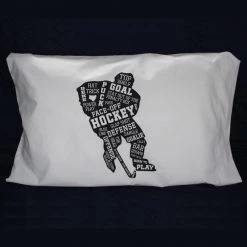Painted Pastimes Hockey Player Pillow Case - Glow in the Dark
